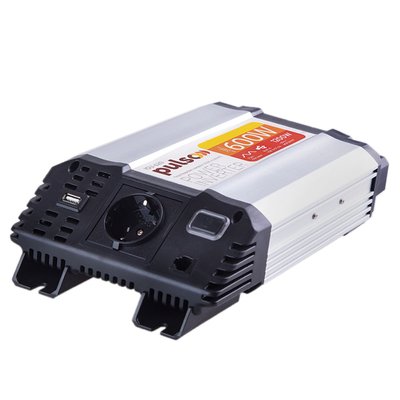 Перетворювач напруги PULSO/ISU-620/12V-220V/600W/USB-5VDC2.0/син.хвиля/клеми НФ-00011621 фото