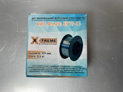 Зварювальний дріт флюсовий X-TREME E71T-11 0.9мм (1кг) НФ-00004327 фото